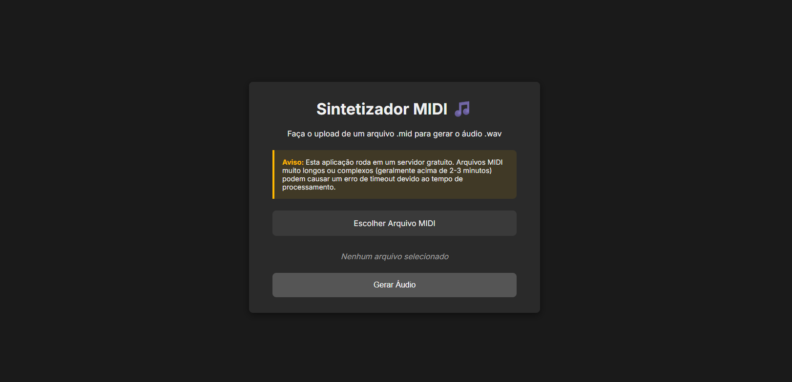 Interface do projeto MusicaPython